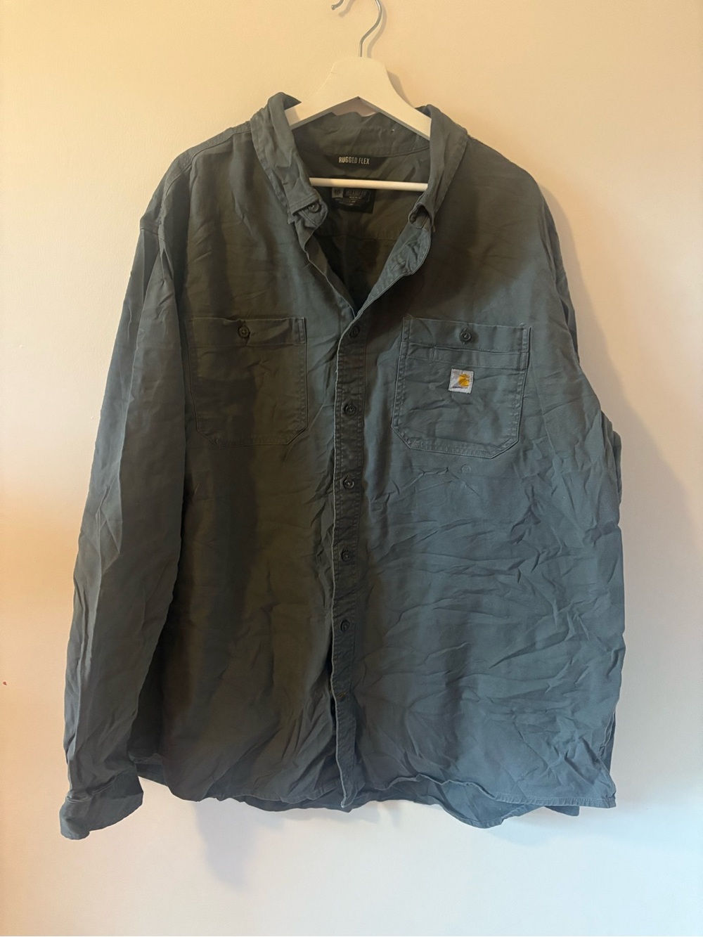 Carhartt Rugged Flex® Relaxed Fit Midweight Canvas Long-Sleeve Shirt 3 XL Tall